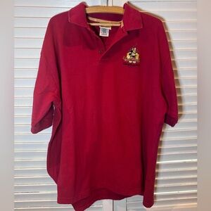 Disney Parks Mickey Castle Polo Shirt Red Men’s XL Walt Disney World